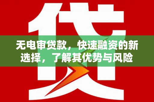 湖北无电审贷款，快速融资的新选择，了解其优势与风险