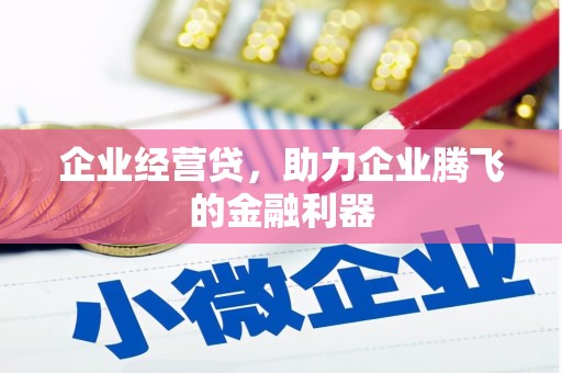 湖北企业经营贷，助力企业腾飞的金融利器