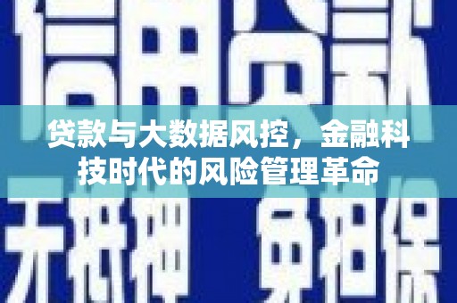 湖北贷款与大数据风控，金融科技时代的风险管理革命