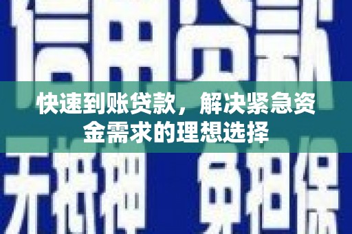 湖北快速到账贷款，解决紧急资金需求的理想选择
