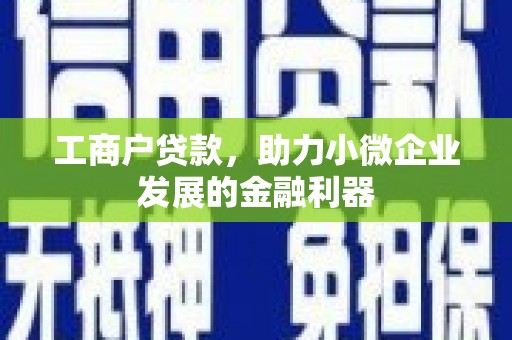 湖北工商户贷款，助力小微企业发展的金融利器