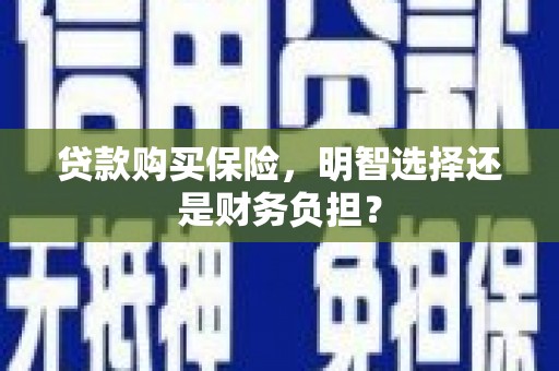 湖北贷款购买保险，明智选择还是财务负担？