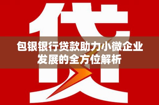 湖北包银银行贷款助力小微企业发展的全方位解析