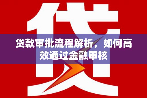 湖北贷款审批流程解析，如何高效通过金融审核