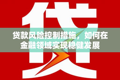 湖北贷款风险控制措施，如何在金融领域实现稳健发展