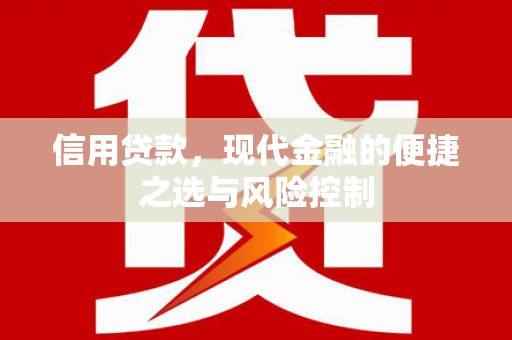 湖北信用贷款，现代金融的便捷之选与风险控制