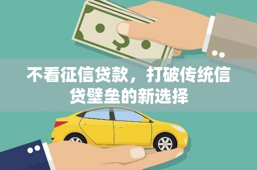 湖北不看征信贷款，打破传统信贷壁垒的新选择