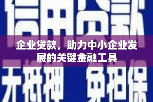 湖北企业贷款，助力中小企业发展的关键金融工具