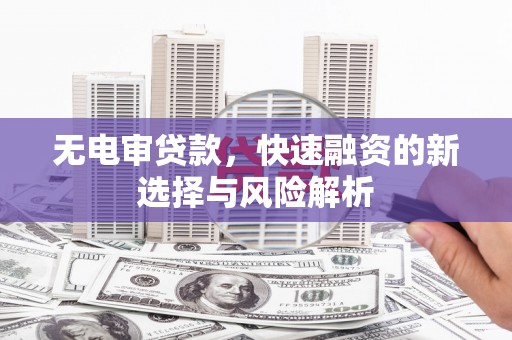 湖北无电审贷款，快速融资的新选择与风险解析