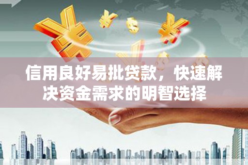 湖北信用良好易批贷款，快速解决资金需求的明智选择