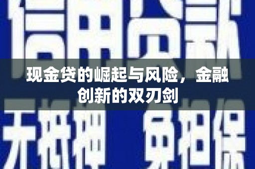 湖北现金贷的崛起与风险，金融创新的双刃剑