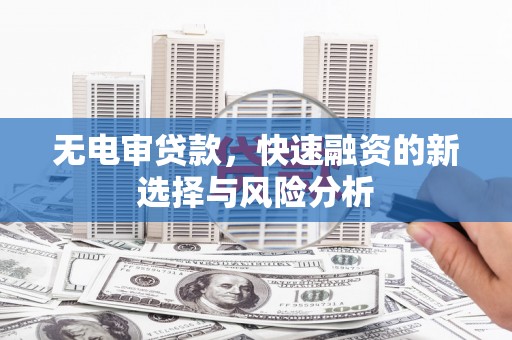 湖北无电审贷款，快速融资的新选择与风险分析