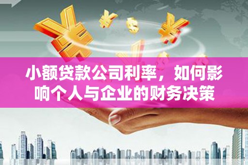 湖北小额贷款公司利率，如何影响个人与企业的财务决策