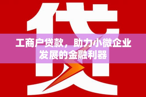 湖北工商户贷款，助力小微企业发展的金融利器