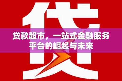湖北贷款超市，一站式金融服务平台的崛起与未来