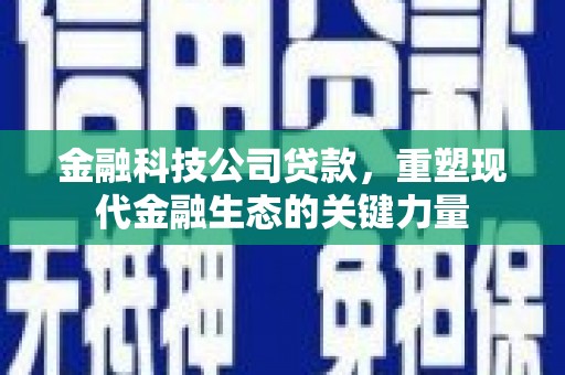 湖北金融科技公司贷款，重塑现代金融生态的关键力量