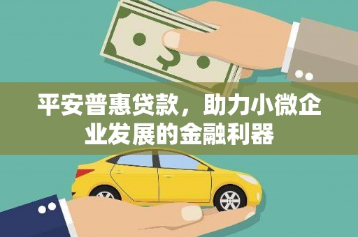 湖北平安普惠贷款，助力小微企业发展的金融利器