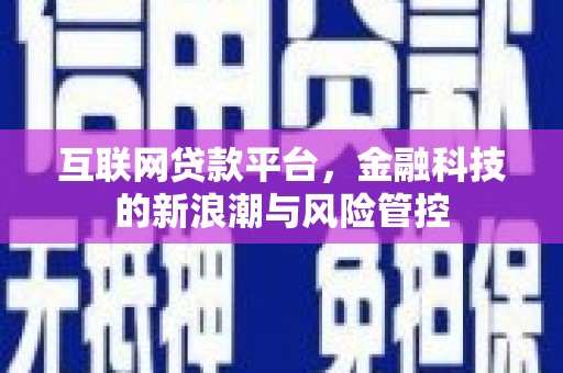 湖北互联网贷款平台，金融科技的新浪潮与风险管控