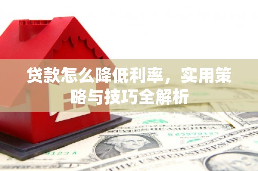 湖北贷款怎么降低利率，实用策略与技巧全解析