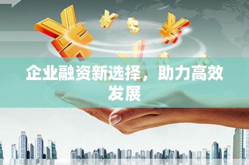 湖北企业融资新选择，助力高效发展